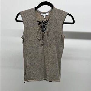 IRO Lace-Up Knit Tank Top